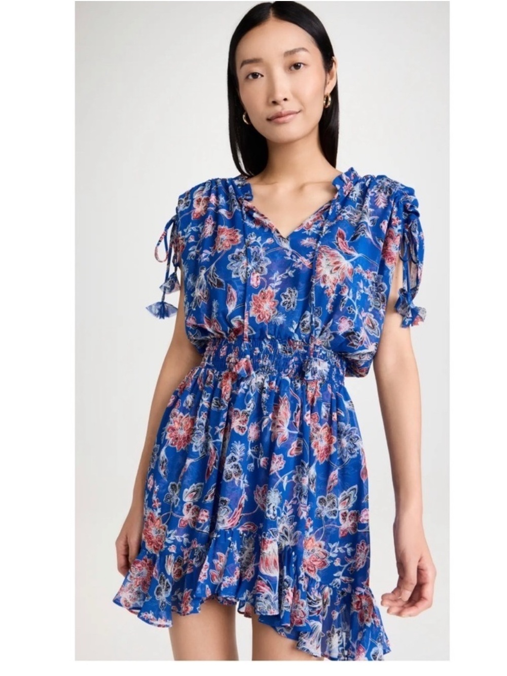 Misa Los Angelos Dominique Mini Dress S Sireneuse Floral Print EUC